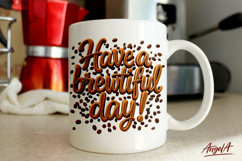 Coffee clipart, coffee mug sublimation design, coffee quotes Product Image 1