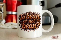 Coffee clipart, coffee mug sublimation design, coffee quotes Product Image 1