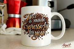 Coffee mug sublimation, coffee quotes clipart, espresso Product Image 1