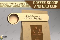 Coffee Scoop And Bag Clip SVG. Coffee Scoop Laser Cut Product Image 1