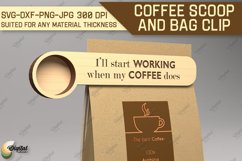 Coffee Scoop And Bag Clip SVG. Coffee Scoop Laser Cut Product Image 1