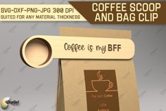 Coffee Scoop And Bag Clip SVG. Coffee Scoop Laser Cut Product Image 1