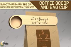 Coffee Scoop And Bag Clip SVG. Coffee Scoop Laser Cut Product Image 1