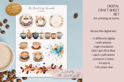 Coffee &amp; Cappuccino Craft Sheets - 3 Printable JPEG Files Product Image 3