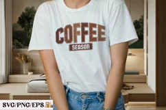 Coffee Season Weather SVG Retro Coffee Lover T-shirt Design Product Image 3