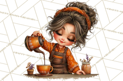 Coffee Shop Clip Art, Cafe Life, People Art PNG Graphics Product Image 2