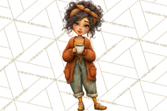 Coffee Shop Clip Art, Cafe Life, People Art PNG Graphics Product Image 3