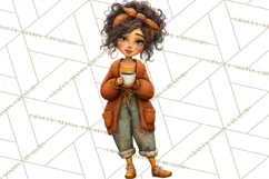 Coffee Shop Clip Art, Cafe Life, People Art PNG Graphics Product Image 3