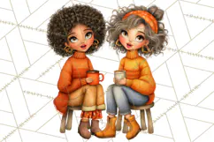 Coffee Shop Clip Art, Cafe Life, People Art PNG Graphics Product Image 3