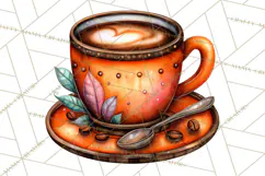 Coffee Shop Clip Art, Cafe Life, People Art PNG Graphics Product Image 2