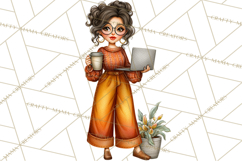 Coffee Shop Clip Art, Cafe Life, People Art PNG Graphics Product Image 3
