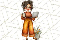 Coffee Shop Clip Art, Cafe Life, People Art PNG Graphics Product Image 3
