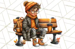 Coffee Shop Clip Art, Cafe Life, People Art PNG Graphics Product Image 2