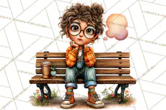 Coffee Shop Clip Art, Cafe Life, People Art PNG Graphics Product Image 3