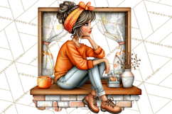 Coffee Shop Clip Art, Cafe Life, People Art PNG Graphics Product Image 4