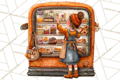 Coffee Shop Clip Art, Cafe Life, People Art PNG Graphics Product Image 5