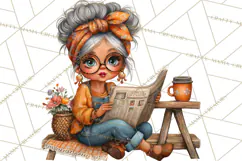 Coffee Shop Clip Art, Cafe Life, People Art PNG Graphics Product Image 4