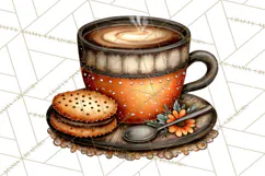 Coffee Shop Clip Art, Cafe Life, People Art PNG Graphics Product Image 4