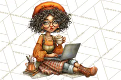 Coffee Shop Clip Art, Cafe Life, People Art PNG Graphics Product Image 4