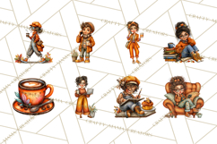 Coffee Shop Clip Art, Cafe Life, People Art PNG Graphics Product Image 8
