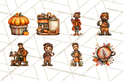 Coffee Shop Clip Art, Cafe Life, People Art PNG Graphics Product Image 2