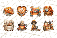 Coffee Shop Clip Art, Cafe Life, People Art PNG Graphics Product Image 7