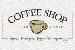 Coffee Shop SVG | Farmhouse Coffee Bar Sign | DXF and More Product Image 2