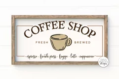 Coffee Shop SVG | Farmhouse Coffee Bar Sign | DXF and More Product Image 1
