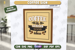Coffee Sign Laser Cut| Coffee House |Coffee Shop |Wall Decor Product Image 1