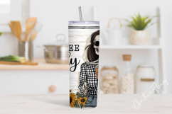 Coffee Girly Fall Skeleton Tumbler Wrap PNG Product Image 2