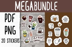 Coffee and tea stickers MEGA bundle Product Image 1