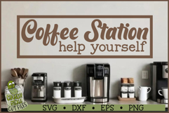 Coffee Station Help Yourself SVG File Product Image 1