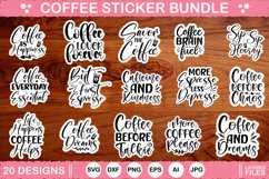 Coffee sticker design bundle, Coffee design bundle Product Image 1