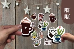 Coffee and tea stickers MEGA bundle Product Image 3