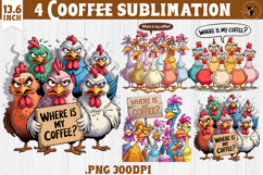 Animals sublimation | Funny Chicken | Where is my coffee? Product Image 1