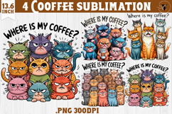 Animals sublimation | Funny Cat | Where is my coffee? Product Image 1
