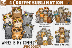 Animals sublimation | Funny Cat | Where is my coffee? Product Image 1