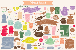 Coffee &amp; Tea | Color Doodles, Cookies, Espresso Machine, Cup Product Image 3