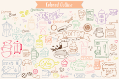 Coffee &amp; Tea | Color Doodles, Cookies, Espresso Machine, Cup Product Image 5