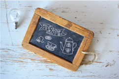 Coffee &amp; Tea | White Doodles, Cookies, Espresso Machine, Cup Product Image 8