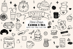 Coffee &amp; Tea | Hand Drawn Cookies, Espresso Machine, Cups Product Image 1