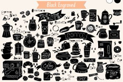 Coffee &amp; Tea | Hand Drawn Cookies, Espresso Machine, Cups Product Image 6