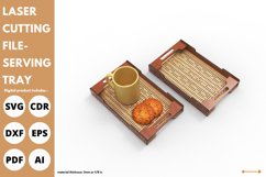 Coffee & tea serving tray svg laser cut & glowforge craft Product Image 4