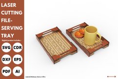Coffee & tea serving tray svg laser cut & glowforge craft Product Image 5