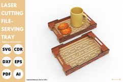 Coffee & tea serving tray svg laser cut & glowforge craft Product Image 1