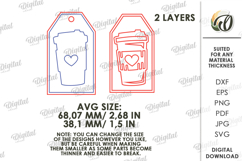 Coffee Tiered Tray Decor Laser Cut. Kitchen Decor SVG Product Image 2