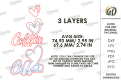 Coffee Tiered Tray Decor Lasercut. Kitchen Decor SVG Product Image 6
