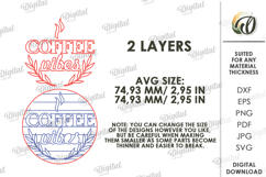 Coffee Tiered Tray Decor Lasercut. Kitchen Decor SVG Product Image 9