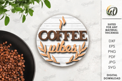 Coffee Tiered Tray Decor Lasercut. Kitchen Decor SVG Product Image 15