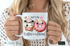 Coffee To My Donut Funny Valentine Png Product Image 2